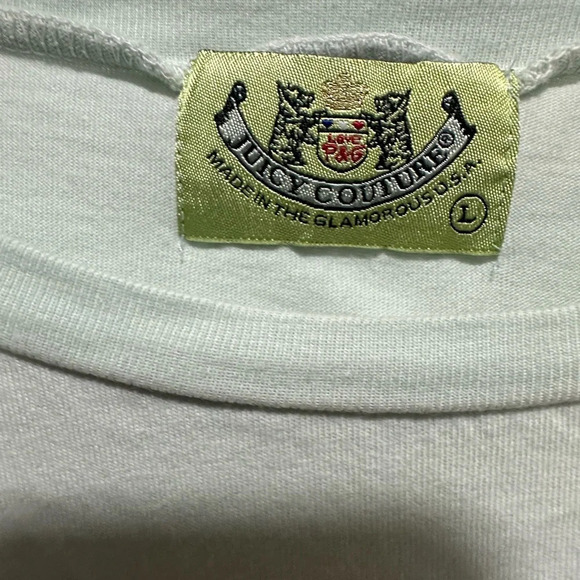 Y2K Juicy Couture Rhinestone Butterfly Blouse Size Large - Picture 4 of 4